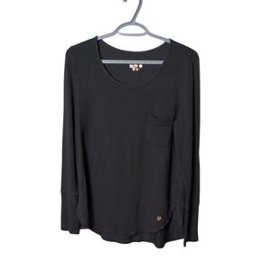 Lilly Pulitzer Luxletic Kerah‎ Long Sleeve Tee Black Size Small Modal